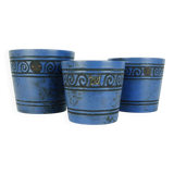 Set of 3 plant pots ceramano pergamon hanns welling 1950s 1960s