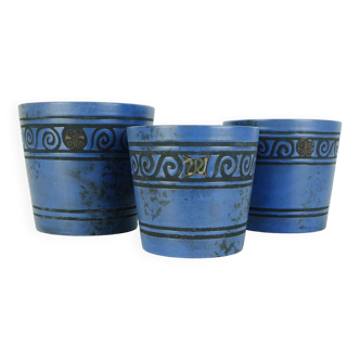 Set of 3 plant pots ceramano pergamon hanns welling 1950s 1960s