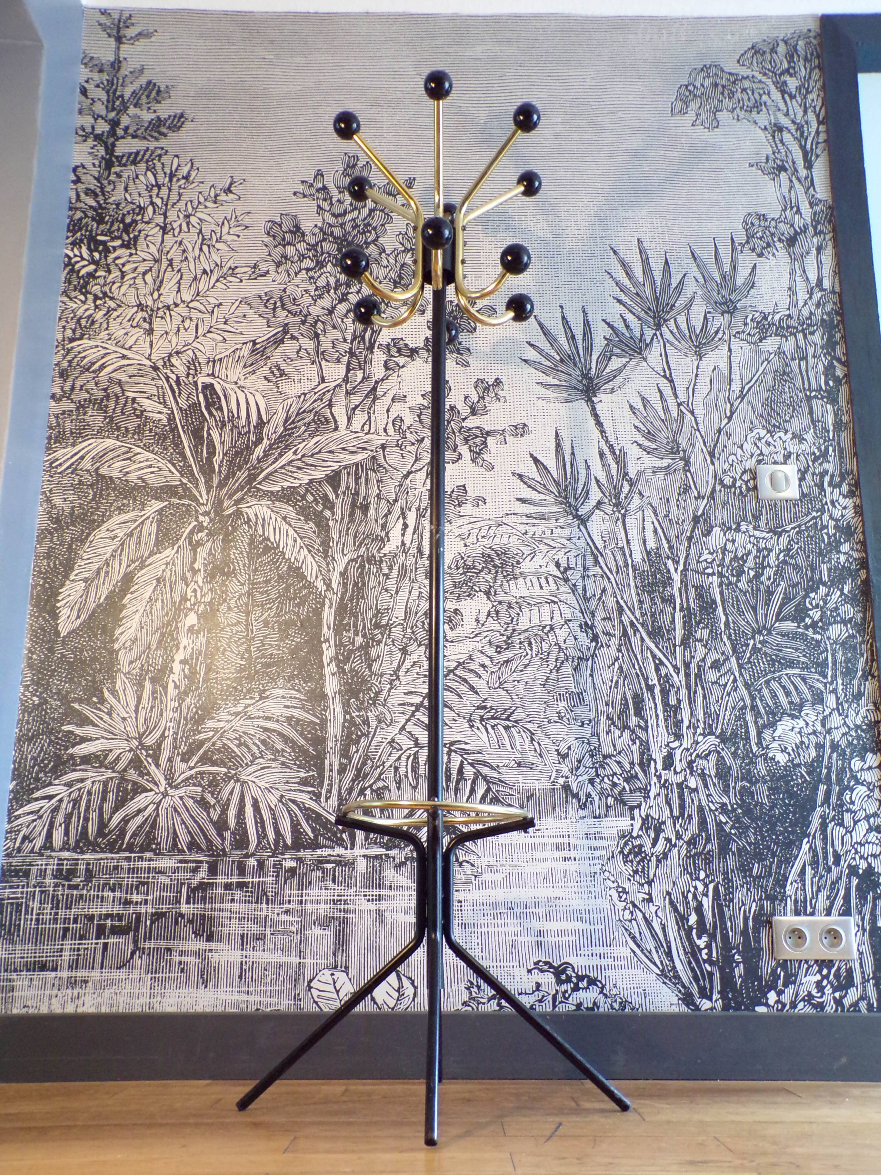 Parrot coat rack 12 wooden balls