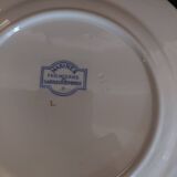 Sarreguemines earthenware plate with Marine decor late 19th century early 20th century