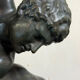 Large bronze after the antique preserved in the Uffizi in Florence, the wrestlers around 1880.