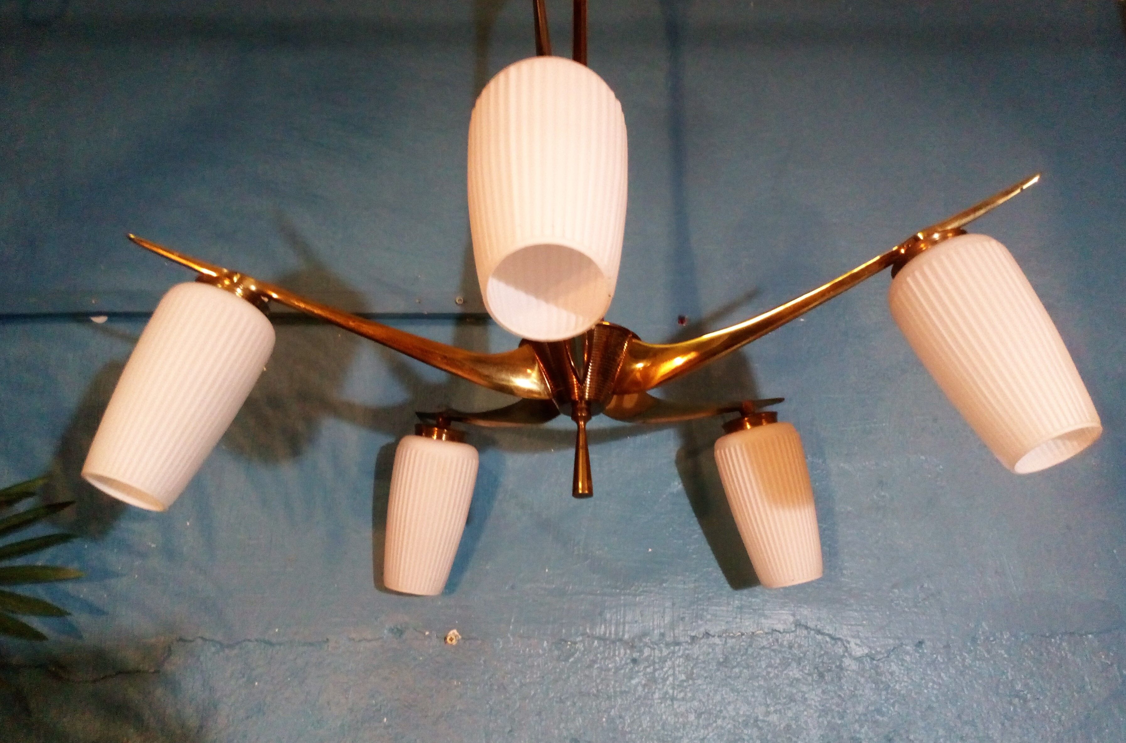 Chandelier suspension "Star" 1950s