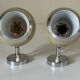 Pair wall lamp eyes ball vintage design 70 years