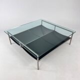 Postmodern Glass and Steel Coffee Table by Metaform, 1990s
