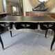 Black and silver Louis XV style desk