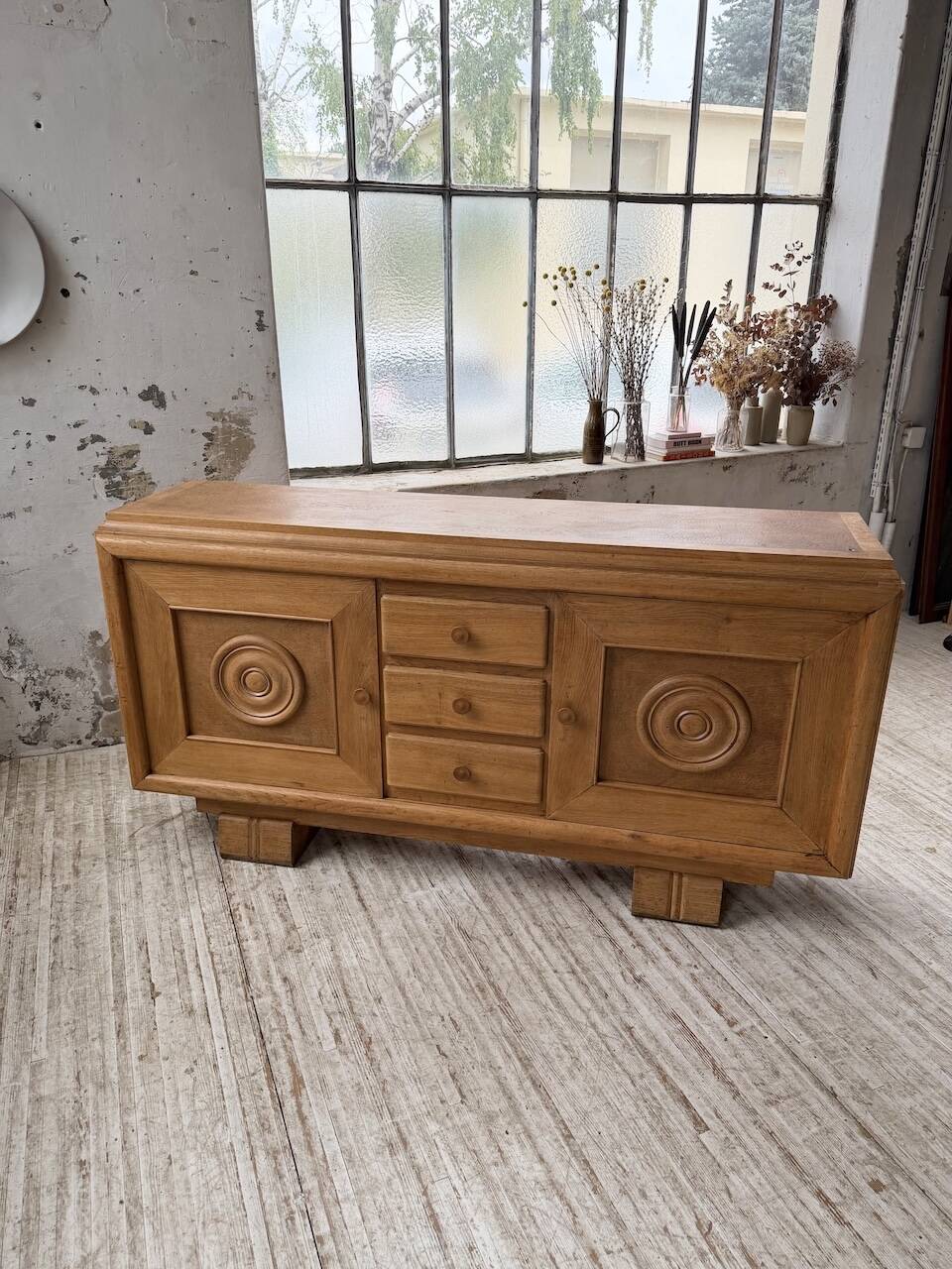 Enfilade storage unit oak Art Deco 1940 Dudouyt