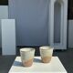 Set of 2 cups in Indonesian ceramic (brown & speckled glazed matte)