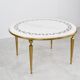 Vintage brass and white marble coffee table, 1970s