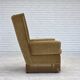 1970s, Danish highback armchair, honey yellow furniture velour.