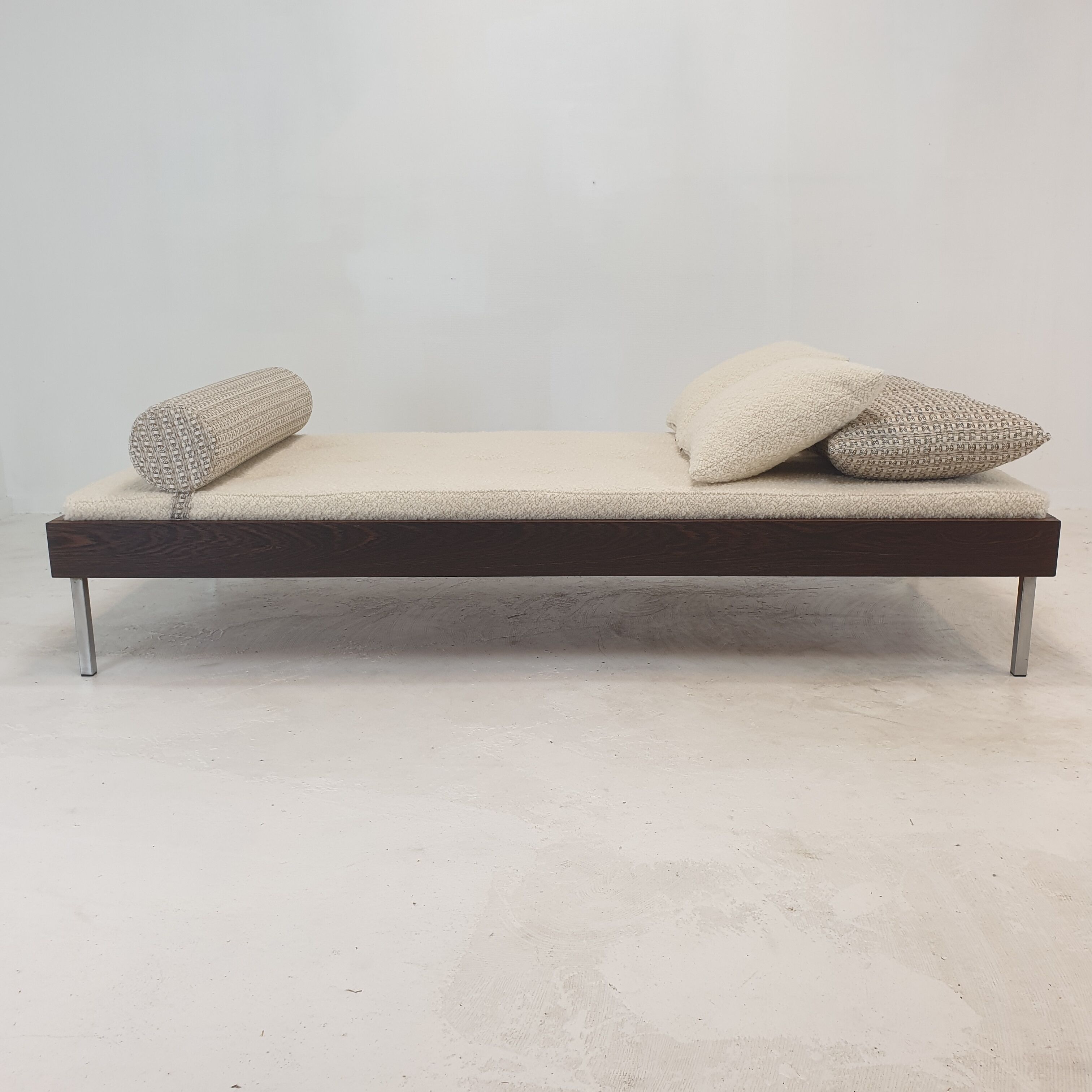 Wengé Daybed with Dedar Cushions and Bolster, 1970s