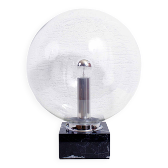 Lampe design à poser ERCO verre et marbre