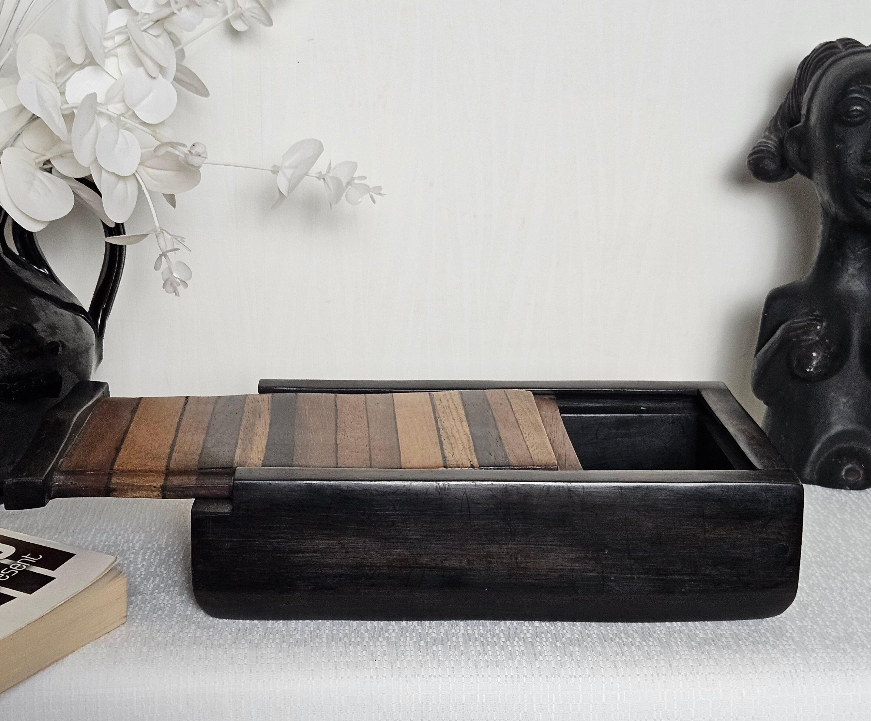 Coffret en ébène de macassar artisanal