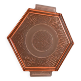 Art Deco pink glass plateau