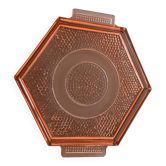 Art Deco pink glass plateau