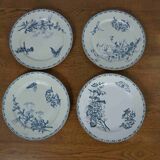 4 assiettes plates Sarreguemines "Carmen"