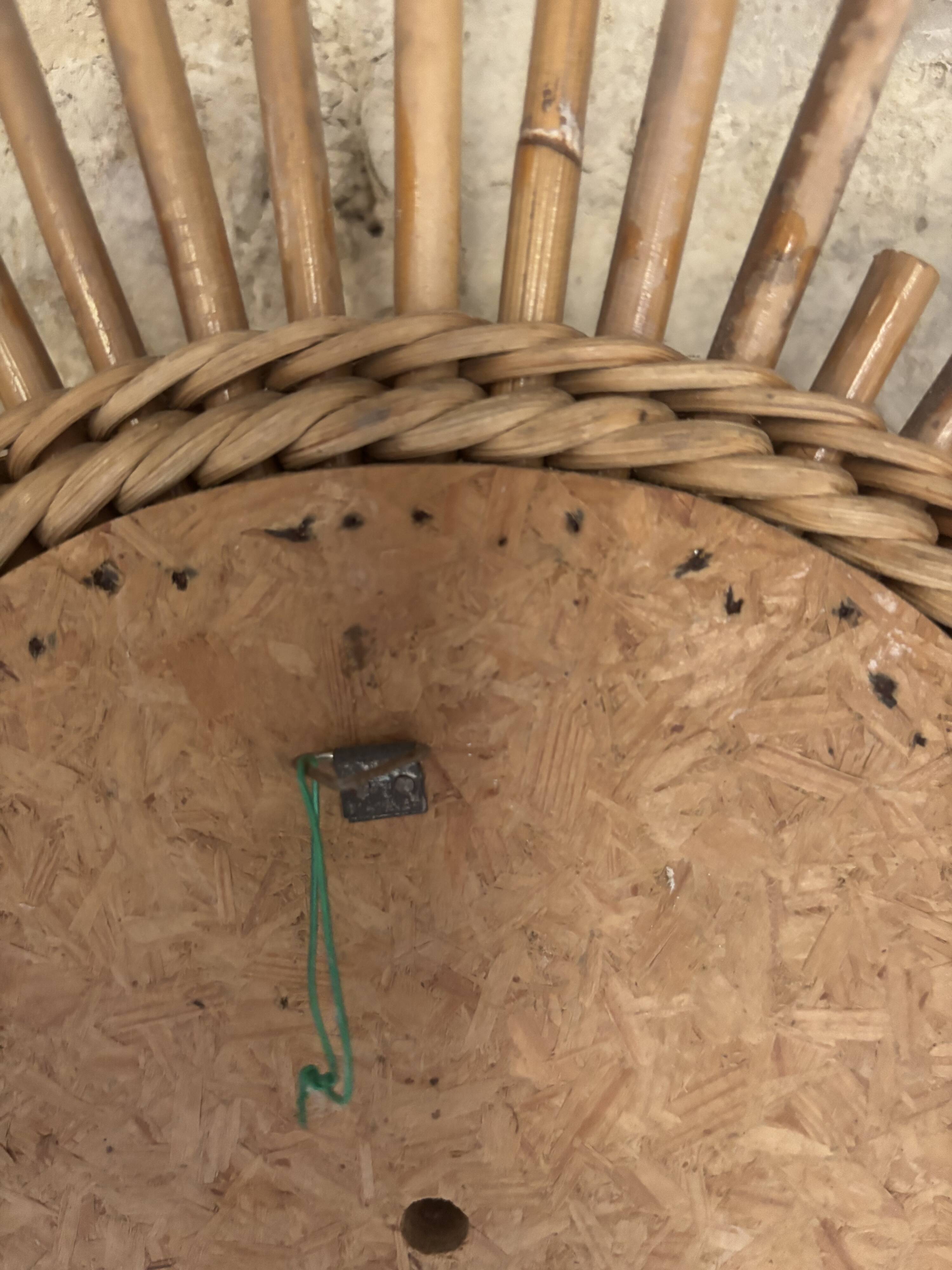 Rattan sun mirror – 1960s/70s