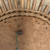 Miroir soleil en rotin – Années 60/70