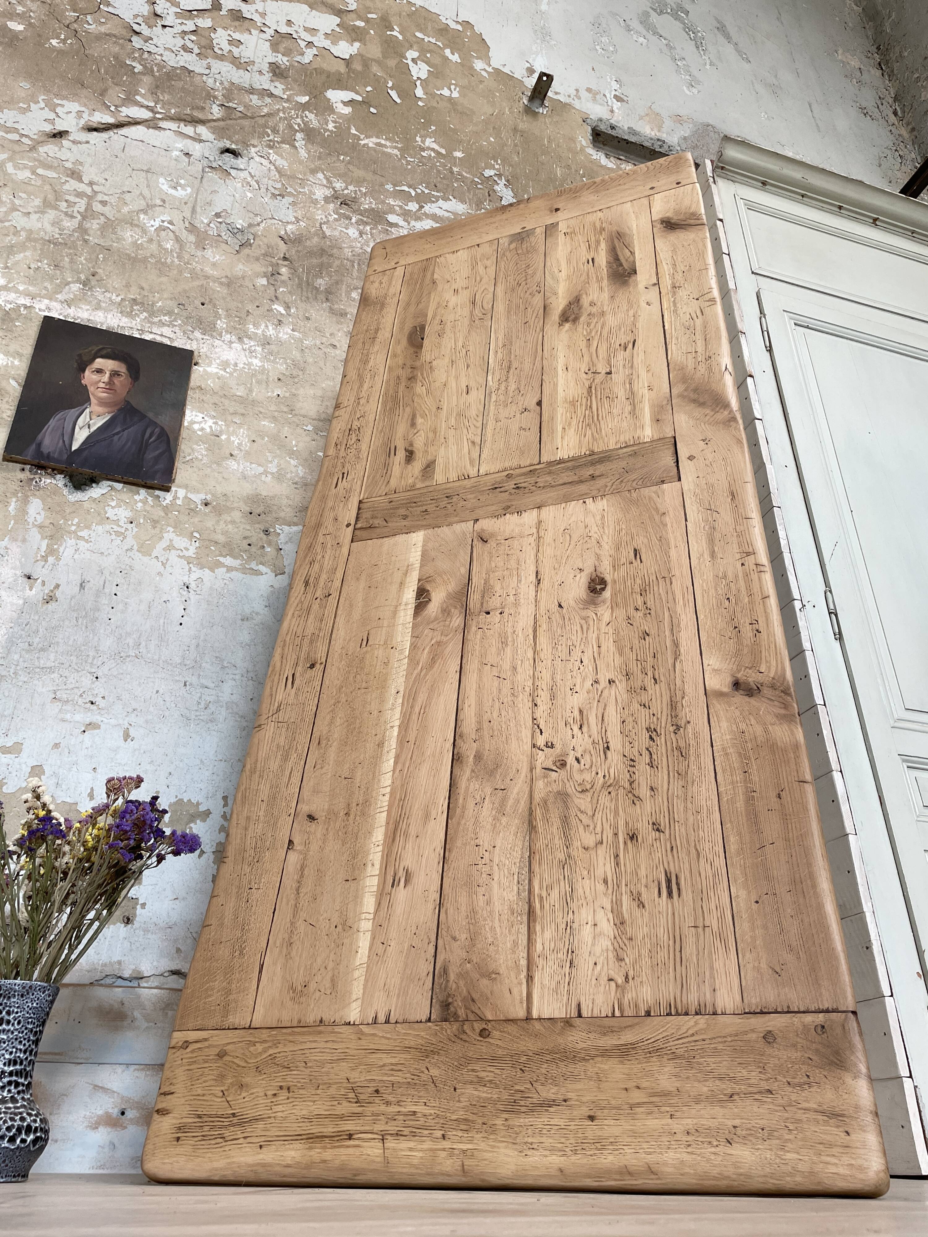 Solid oak farm table