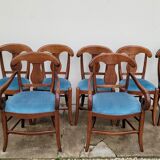 Pair of directorial style armchairs with sticks