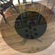 Smoky glass liftable round table
