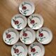 Luxury dessert plates poppies Luxeuil hbcm