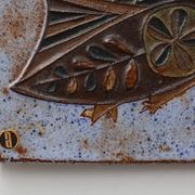 Mid‑Century Ceramic Wall Panel with Stylized Birds by Amphora, Belgium, ca.