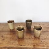 4 stoneware glasses - Manufacture Digoin