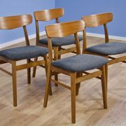 Ensemble de 4 chaises de salle à manger danoises en teck par Farstrup Møbler, années 1960