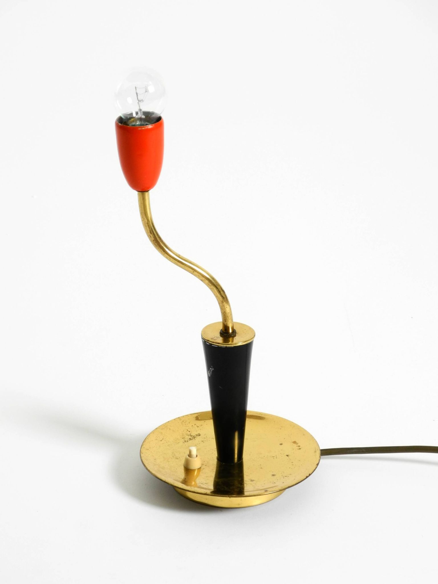 Beautiful original Mid Century Modern brass table lamp