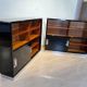 Vintage Bauhaus Office Cabinet in Black Lacquer and Mahogany, 1930