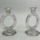 Pair of antique crystal candlesticks