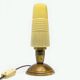 Postmodern bedside lamp in brass and glass, Poland, 1970s