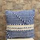 Handmade Berber wool Kilim cushion: Moroccan floor cushion