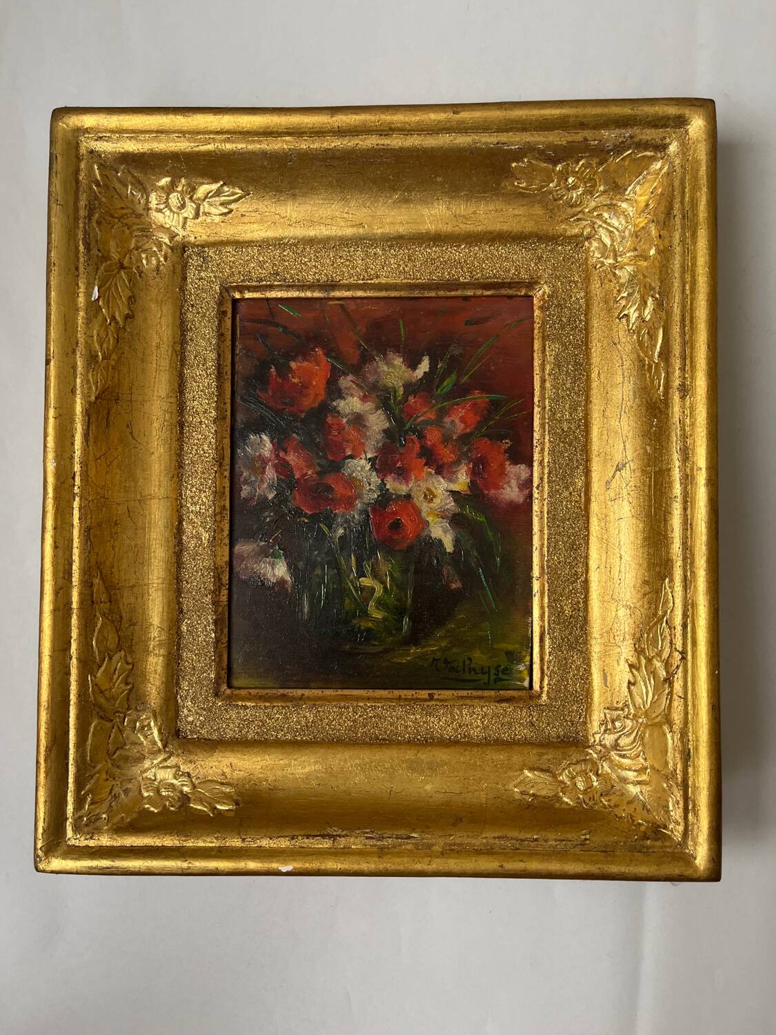 Painting: oil on panel Still life