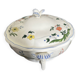 Vegetable dish covered in Gien porcelain - Oiseaux de Paradis