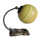 Lampe de bureau allemande, bronze et verre drgm vintage 1930-1940