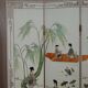 Vintage folding screen in hard stone
