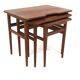 Set de 3 tables gigognes en palissandre, Danemark, 1960