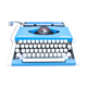 Revised Blue Olympia Dactymetal typewriter