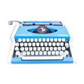 Revised Blue Olympia Dactymetal typewriter