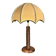 Midcentury brutalist wood turned mushroom table lamp, Charles Dudouyt style
