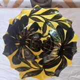 Vallauris salad bowl and serving utensils, signed Fase