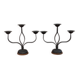 Pair of large candlesticks