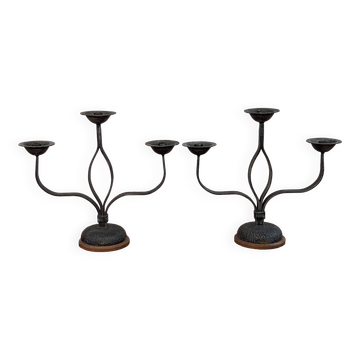 Pair of large candlesticks