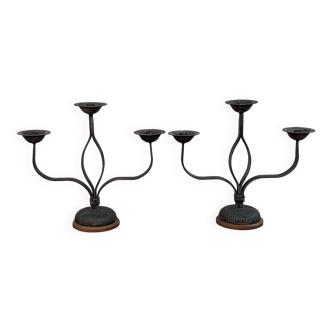 Pair of large candlesticks