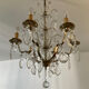 Girandole chandelier with crystal drops from the 60s and 70s