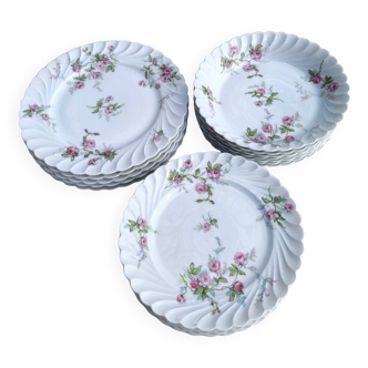 Set of 18 Haviland porcelain plates - Sylvie model