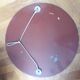 Large old round mirror finely decorated