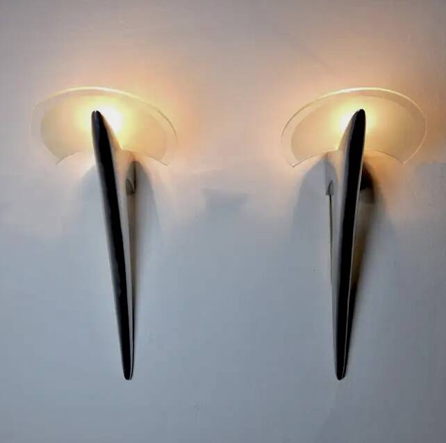 Set of 2 designer metal and glass wall lights - Metalarte - Taller Uno