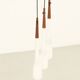 Suspension Drop triple by Uno & Östen Kristiansson for Luxus, Sweden.